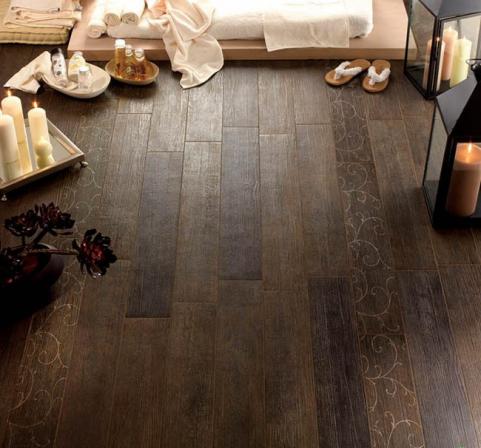 موارد استفاده از سرامیک قهوه ای طرح چوب