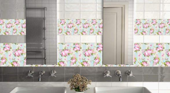 تامین کننده کاشی سرویس بهداشتی طرح گل