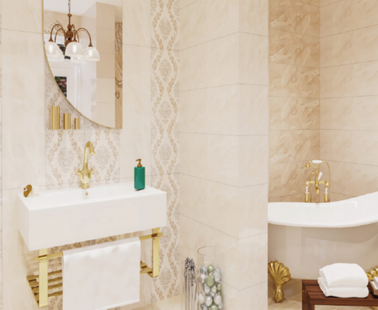 مشخصات ظاهری  کاشی سرویس بهداشتی